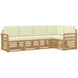  Set vanjskih sofa 5 pcs Bijela i krem 249 x 130,5 x 73 cm | Eponuda.com
