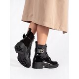 Shelvt Black patent leather boots for women | Eponuda.ba