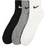 Nike Športne nogavice pegasto siva / črna / bela