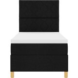 vidaXL Box Spring krevet s madracem Crni Jednokrevetni Tkanina | shoptok.hr