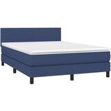  Box spring postelja z vzmetnico modra 140x200 cm blago, (20894739) | Shoptok.si