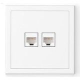 Utičnica RJ45 CAT6 dvostruka bijela 043-521 Commel Cijene