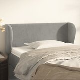  Uzglavlje s ušima svjetlosivo 103x23x78/88 cm baršunasto | shoptok.hr
