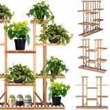 springos drveni stalak za cvijeće za 15 posuda, 6 razina | shoptok.hr
