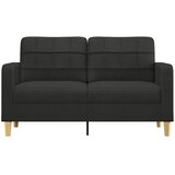 Dvosjed od tkanine crni 140 cm Crna | Shoptok.si
