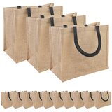  Torbe od jute 50 Prirodna i crna 26 x 22 x 14 cm 100% Jut Slike