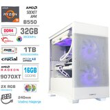 MEGA gaming namizni računalnik S7X Ryzen 9 5950X/32GB/1TB SSD/RX 9070 XT/bela Cene