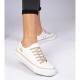 Gemre White and brown classic women's sneakers Ellana | ePonuda.com