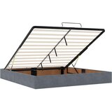  Otomanski posteljni okvir z vzmetnico temno siv 180x200cm žamet | Shoptok.si