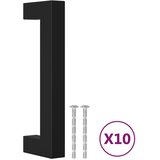 vidaXL Ročaji za omarico 10 kosov črni 96 mm nerjaveče jeklo | Shoptok.si