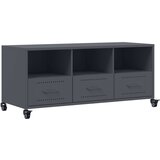 Maison Chic TV omarica - TV stojalo - Televizijska omarica antracitna 100,5x39x43,5 cm jeklo, (21699182) Cene