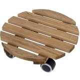 Esschert Design smeđe drveno pomično postolje za tegle za cvijeće, ø 28,7 cm Cijene