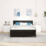 vidaXL Box Spring Krevet s Madracem u Crnoj Boji 140x190 cm Baršun | shoptok.hr