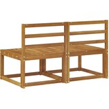  2 Komad Srednja sofa za van Čvrsto drvo akacije Prirodna | shoptok.hr