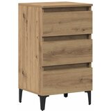  Krevetni ormarić s metalnim nogama Artisan hrast 40x35x69 cm | shoptok.hr