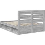  Konstrukcija postelje z vzglavjem Siva Sonoma 150 x 200 cm, (5000102886) | Shoptok.si