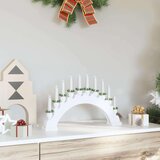 vidaXL božićni svijećnjak s 10 led svijećama bijelo 47 x 5 x 29 cm | shoptok.hr