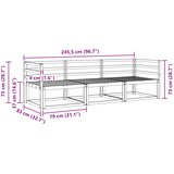  Set vanjskih sofa 3 pcs Prirodna Čvrsto drvo akacije | Eponuda.com
