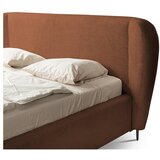 Makamii Tapecirani bračni krevet s podnicom 160x200 cm boje terakote Makana – | shoptok.hr