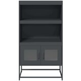 vidaXL Highboard Antracit 68x39x123 cm Jeklo | Shoptok.si