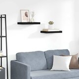  Plutajuće zidne police 2 kom crne 40 x 23 x 3,8 cm MDF | shoptok.hr