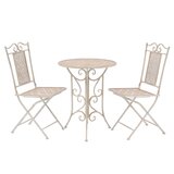 Bistro 3-dijelni bistro set čelični bijeli Cijene
