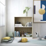 vidaXL Knjižna polica bela in sonoma hrast 60x24x74,5 cm iverna plošča | Shoptok.si