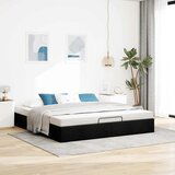 vidaXL Otomanski okvir kreveta bez madraca crni 160x200 cm od tkanine | shoptok.hr