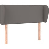 Maison Chic Vzglavna omarica - Nočna omarica - Posteljna omarica z ušesi sivo 93x23x78/88 cm umetno usnje, (21710156) | Shoptok.si