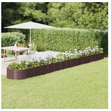  Visoka greda iz prašno premazanega jekla 620x80x36 cm rjava | Shoptok.si