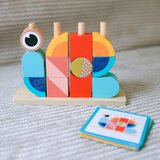 Tooky Toy Tooky drvena igračka – rak, slagalica za slaganje blokova (pastel) | shoptok.hr