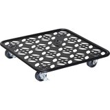 Wagner Pomični podstavek za lončnice BLACK, jeklo, nosilnost 60 kg, DxŠ 300 x 300 mm, črne barve | Shoptok.si