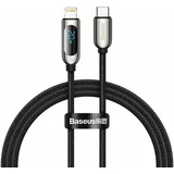 Baseus usb type c - lightning 20W fast charging data cable power delivery with display screen power meter 1m