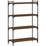  The Living Store Knjižna omara 4-nadstropna rjavi hrast 80x30x120 cm inž. les - Knjižna Omara, (21442760) | Shoptok.si