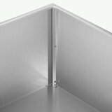  Vrtna saksija Srebrna 100 x 100 x 30 cm Pocinčani čelik - Pocinčani čelik 100 x 100 x 30 cm 1 | shoptok.hr