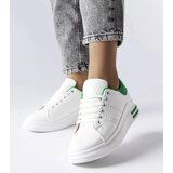 Gemre White sneakers with green accent Davisson | Shoptok.si