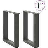  Noge za klub stolić U-oblik 2 kom antracit 28 x (42-43) cm čelik | shoptok.hr