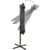  Konzolni suncobran sa šipkom i LED svjetlima 250 cm antracit | shoptok.hr