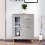  Komoda siva boja betona 69,5x34x90 cm od konstruiranog drva | shoptok.hr