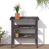  Stol za biljke s policama sivi 78x38x82,5 cm masivna jelovina | shoptok.hr