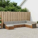  Set vanjskih sofa 8 kom. Prirodna i svjetlosiva | shoptok.hr