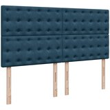  s oprugama i madracem plavi 180x200 cm baršunasti | shoptok.hr