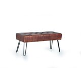 GINER Y COLOMER Usnjena klop s kovinskimi nogami, (22147929) | Shoptok.si