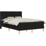  Okvir kreveta s madracem s uzglavljem Crna 160 x 200 cm tkanina | shoptok.hr