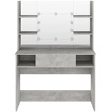  Stolić za šminkanje LED 100 x 40 x 135 cm MDF siva boja betona | Eponuda.ba