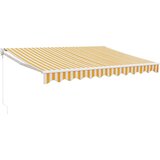  Tenda na uvlačenje žuto-bijela 3 5 x 2 5 m tkanina i aluminij | shoptok.hr