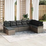  Sjedeća garnitura za vrt 8 kom. Siva Poli ratan 297,5 x 187,5 x 85 cm | shoptok.hr