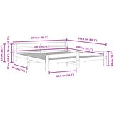 Okvir kreveta bez madraca bijeli 200x200 cm od masivne borovine | shoptok.hr