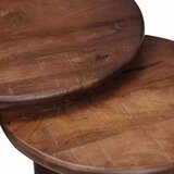 Mize za kavo z gnezdenjem 3 pcs Temno rjava Masiven les manga, (5000120328) | Shoptok.si