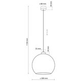  Luster na lanku CUBUS 1xE27/15W/230V crna/zadimljena zelena | Eponuda.com